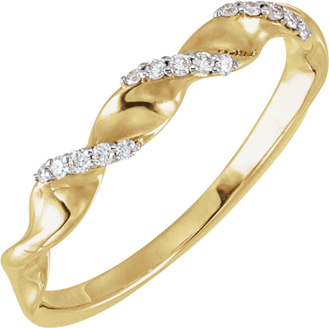 14K Yellow .08 CTW Natural Diamond Anniversary Band