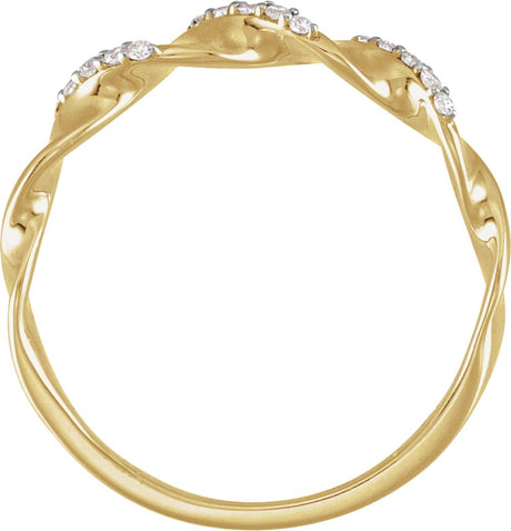 14K Yellow Gold .08 CTW Natural Diamond Anniversary Band