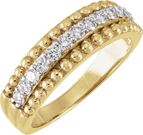 14K Yellow Gold 1/2 CTW Lab-Grown Diamond Anniversary Band