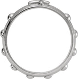 Sterling Silver 5 mm Rosary Ring Size 6 