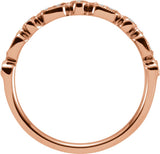 14K Rose Gold 1/8 CTW Natural Diamond Stackable Ring
