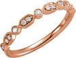 14K Rose Gold 1/8 CTW Natural Diamond Stackable Ring