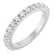 14K White Gold 3/4 CTW Lab-Grown Diamond Eternity Band Size 5.5