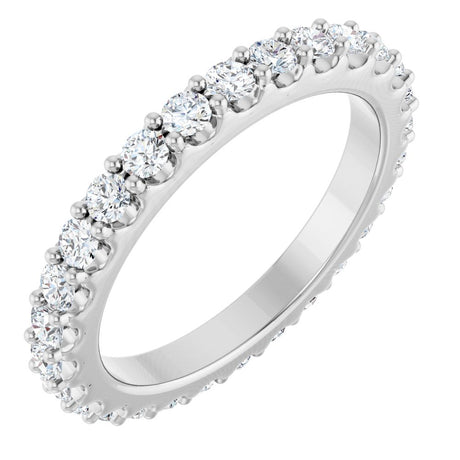 14K White Gold 3/4 CTW Lab-Grown Diamond Eternity Band Size 5.5