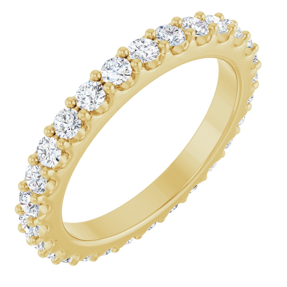 14K Yellow Gold 3/4 CTW Lab-Grown Diamond Eternity Band Size 5.5