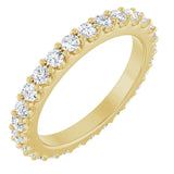 14K Yellow Gold 3/4 CTW Lab-Grown Diamond Eternity Band Size 5.5