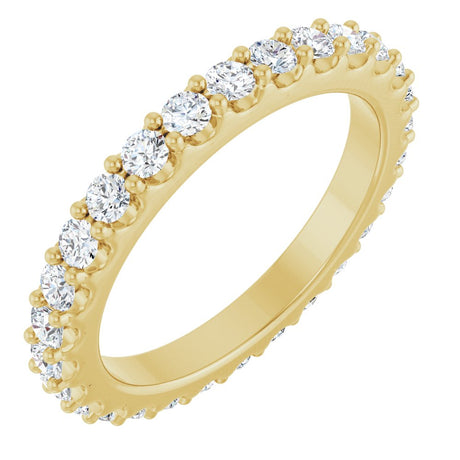 14K Yellow Gold 3/4 CTW Lab-Grown Diamond Eternity Band Size 5.5
