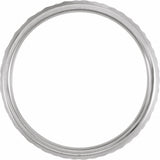 14K White Gold 6 mm Patterned Band Size 7