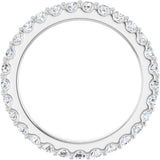 Platinum 2 CTW Lab-Grown Diamond Eternity Band Size 7.5