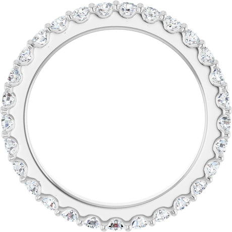 Platinum 2 CTW Lab-Grown Diamond Eternity Band Size 7.5