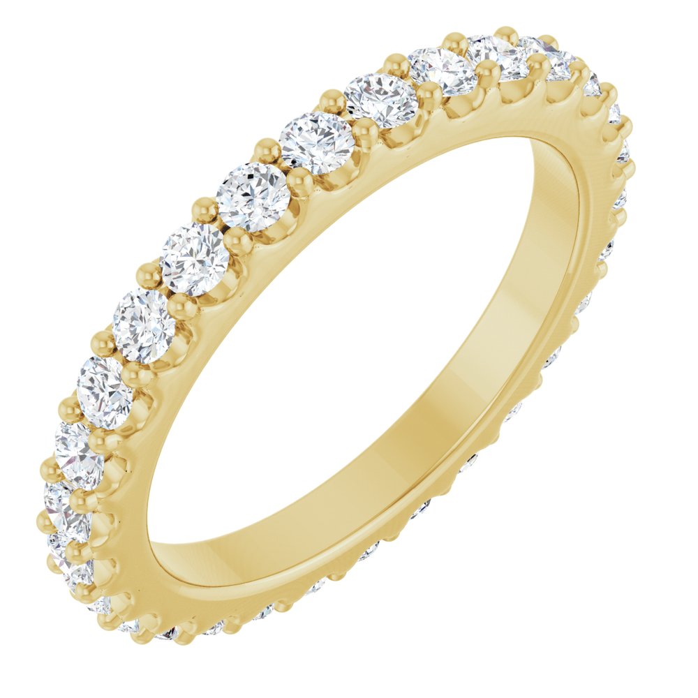 14K Yellow Gold 3/4 CTW Lab-Grown Diamond Eternity Band Size 6