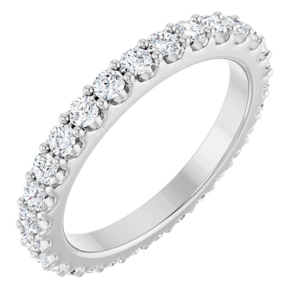 Platinum 2 CTW Lab-Grown Diamond Eternity Band Size 7.5
