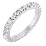 Platinum 2 CTW Lab-Grown Diamond Eternity Band Size 7.5