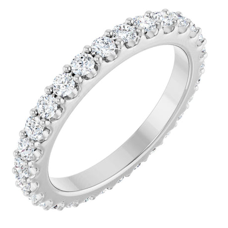 Platinum 2 CTW Lab-Grown Diamond Eternity Band Size 7.5