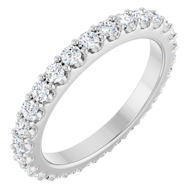 Platinum 2 CTW Lab-Grown Diamond Eternity Band Size 7.5