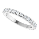 Platinum 2 CTW Lab-Grown Diamond Eternity Band Size 7.5