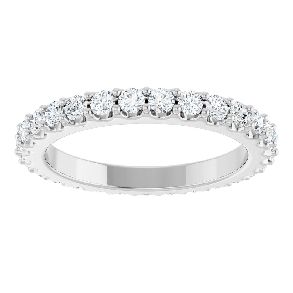Platinum 2 CTW Lab-Grown Diamond Eternity Band Size 7.5