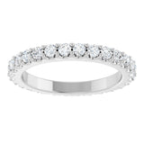 Platinum 2 CTW Lab-Grown Diamond Eternity Band Size 7.5