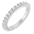 14K White Gold 7/8 CTW Natural Diamond Eternity Band Size 6.5