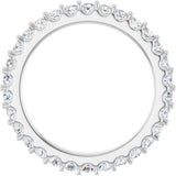 14K White Gold 7/8 CTW Natural Diamond Eternity Band Size 6.5