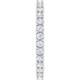 14K White Gold 7/8 CTW Natural Diamond Eternity Band Size 6.5