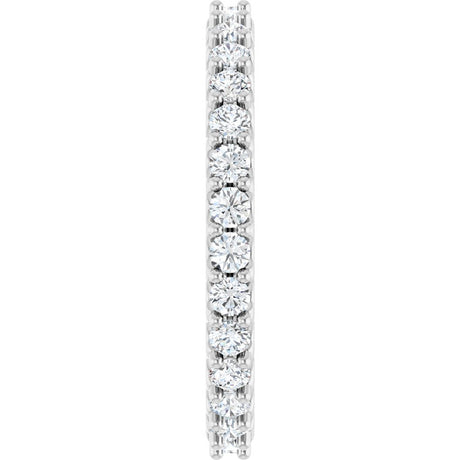 14K White Gold 7/8 CTW Natural Diamond Eternity Band Size 6.5