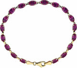 14K Yellow Lab-Grown Ruby 7.25" Bracelet