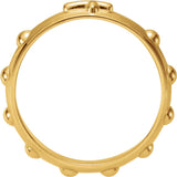 14K Yellow Gold 5 mm Rosary Ring Size 7 
