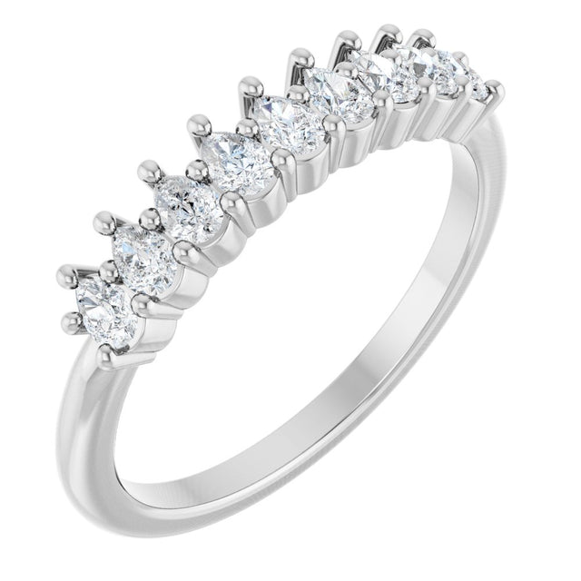 14K White Gold 3/4 CTW Lab-Grown Diamond Anniversary Band