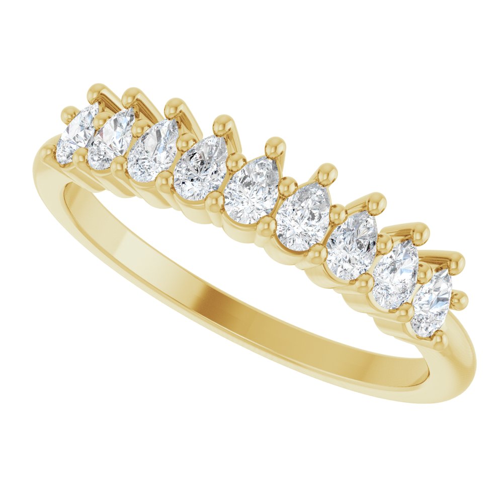 14K Yellow Gold 3/4 CTW Lab-Grown Diamond Anniversary Band