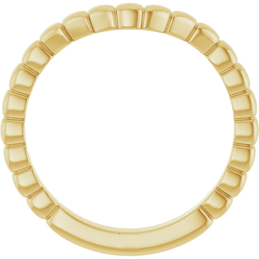14K Yellow Gold Fluted Contour Band
