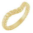 14K Yellow Gold Fluted Contour Band