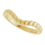 14K Yellow Gold Fluted Contour Band