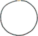 14K Yellow Panache®  Cultured Black Freshwater Pearl 20" Necklace