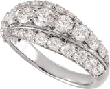 14K White Gold 2 1/4 CTW Lab-Grown Diamond Ring