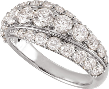 14K White Gold 2 1/4 CTW Lab-Grown Diamond Ring