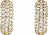 14K Yellow Gold 1/2 CTW Lab-Grown Diamond Hoop Earrings