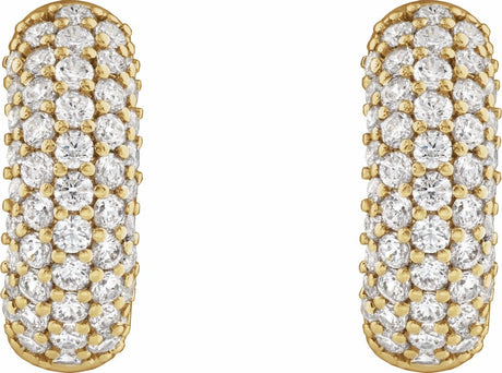 14K Yellow Gold 1/2 CTW Lab-Grown Diamond Hoop Earrings