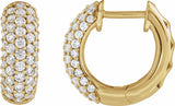 14K Yellow Gold 1/2 CTW Lab-Grown Diamond Hoop Earrings