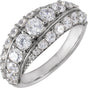 14K White Gold 2 1/4 CTW Lab-Grown Diamond Ring