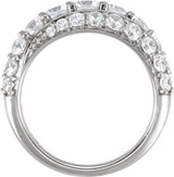 14K White Gold 2 1/4 CTW Lab-Grown Diamond Ring