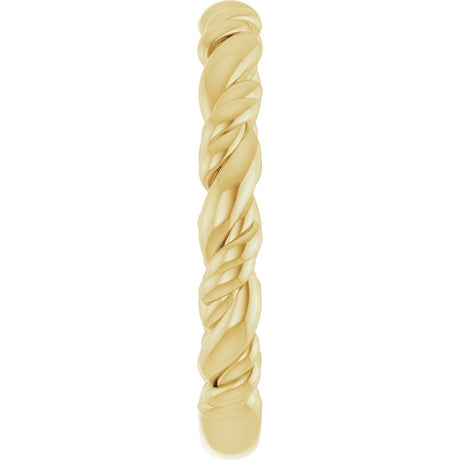 14K Yellow Gold Stackable Rope Ring