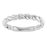 Sterling Silver Stackable Rope Ring