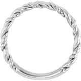 Sterling Silver Stackable Rope Ring