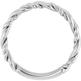 Sterling Silver Stackable Rope Ring