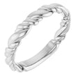 Sterling Silver Stackable Rope Ring