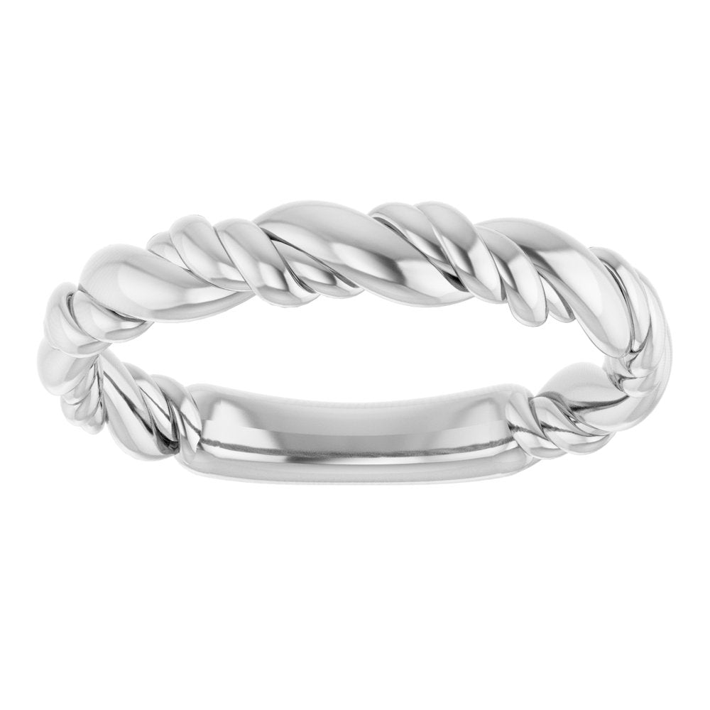 Sterling Silver Stackable Rope Ring