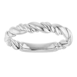 Sterling Silver Stackable Rope Ring