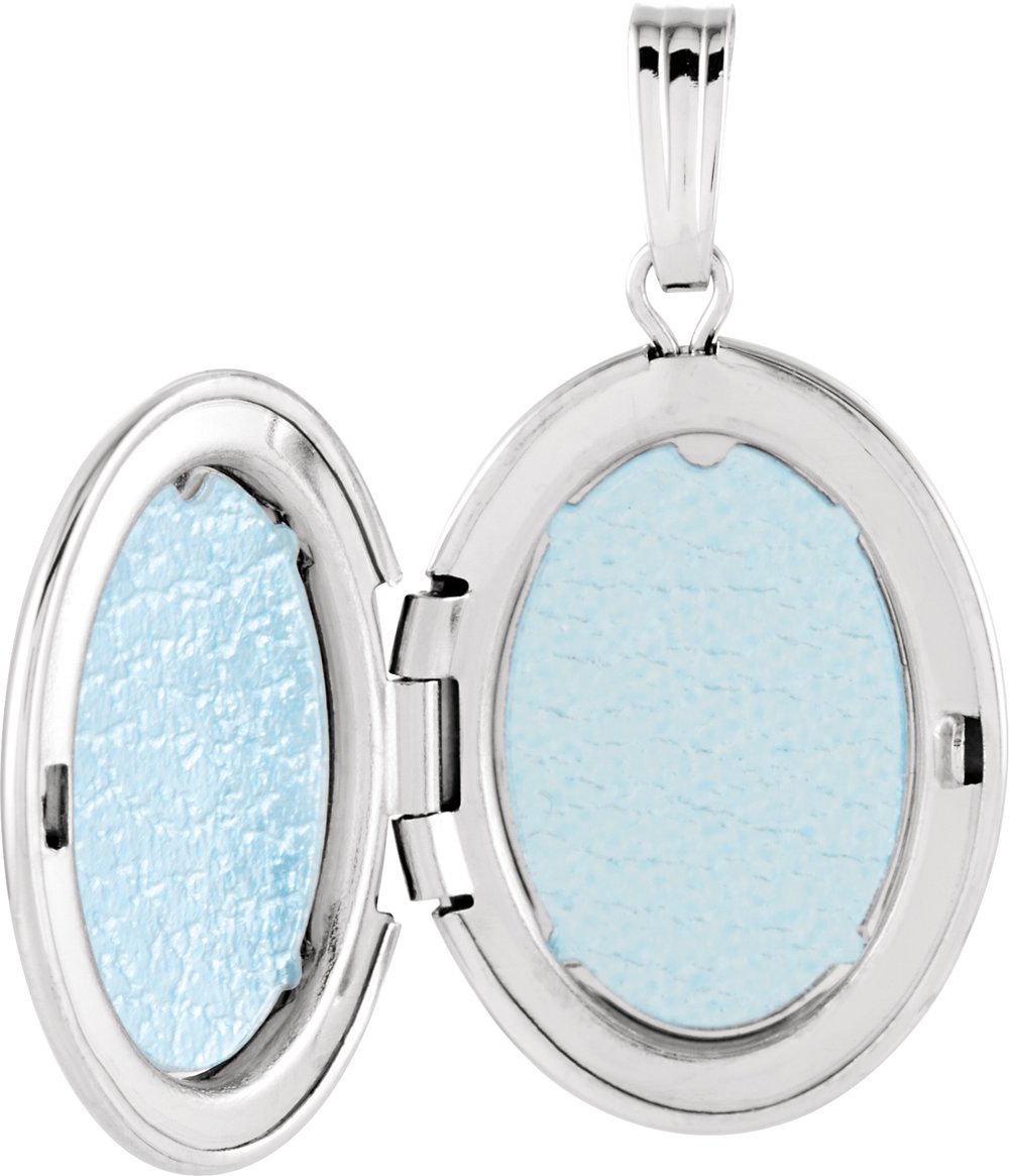 Sterling Silver Engravable Oval Locket