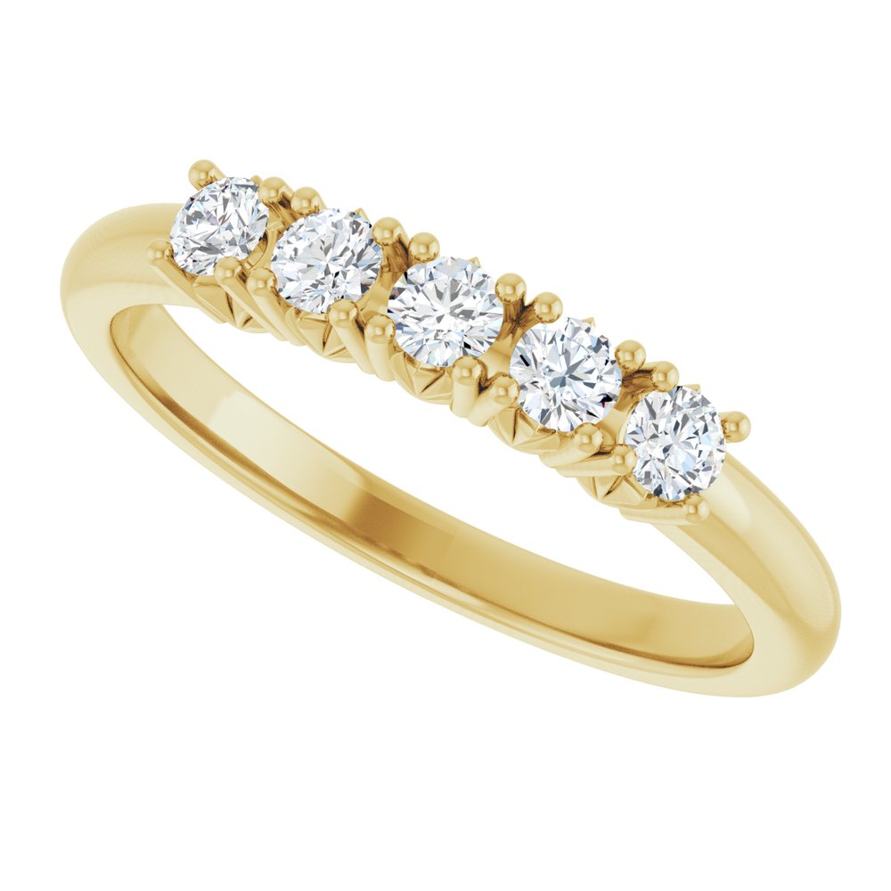 14K Yellow Gold 1/3 CTW Lab-Grown Diamond Anniversary Band